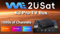 We2USat K3 PRO Smart Android TV Box 6K HDR Build in WiFi-6 2.4GHz/5GHz BT 5.0 4GB+32GB Streaming Media Player PK Vseebox V5 PRO